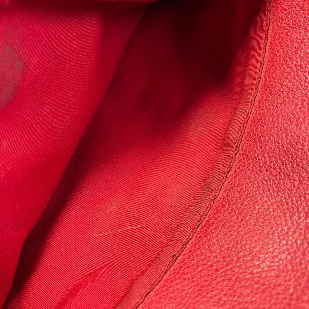 Coach Red Pebbled Leather Crossbody Bag F37321 Adjustable Strap Shoulder Purse